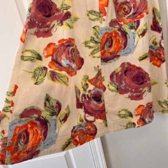 J Jill Cotton A-line Floral Skirt Women’s Size 12 Mulit Colors - Picture 7 of 13
